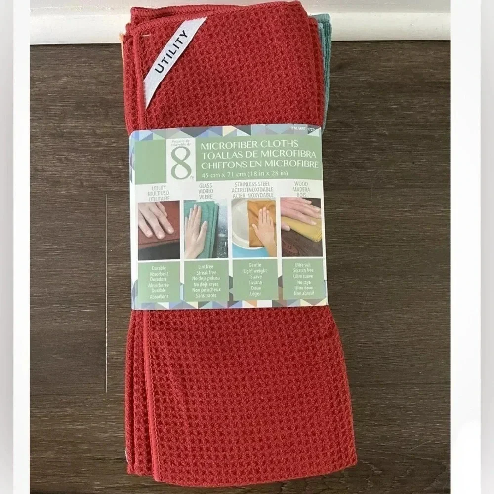 Town & Country Microfiber Cleaning Cloths, 8-piece Set Culinary Kitchen Towels